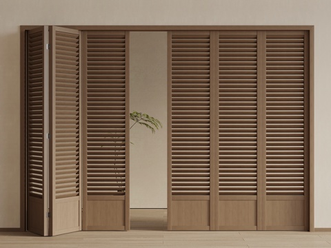 New Chinese-style shutter folding door