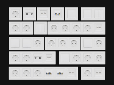 Modern switch socket