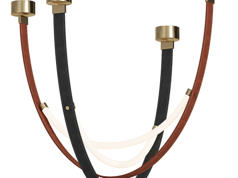 Modern Italian Minimalist Belt Chandelier