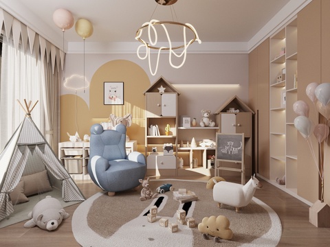 Modern Children's Entertainment Room Children's Entertainment Room kids Bedroom Toy Room Children's Locker Tent