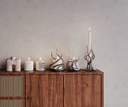 Modern candle ornaments combination