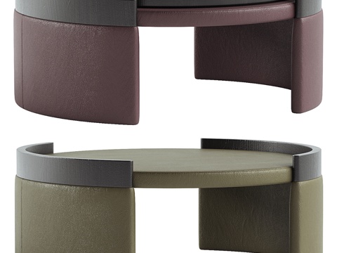 Modern leather coffee table collection