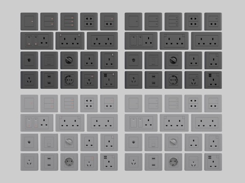 Modern switch socket