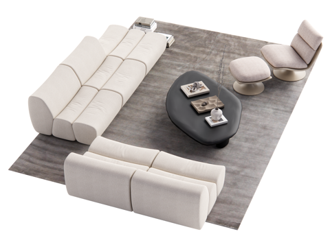 Modern sofa coffee table combination