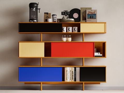 Modern Bauhaus Storage Rack Storage Cabinet