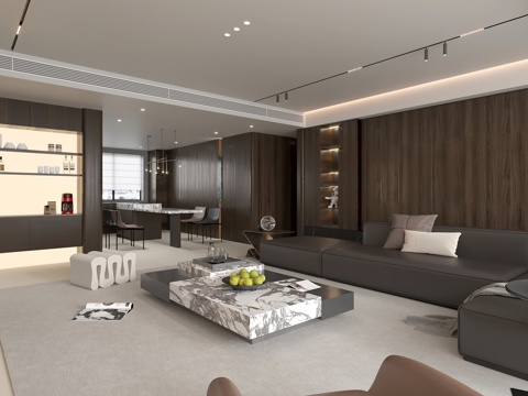 Modern Living Room Sectional Sofa Italian Living Room Black and White Grey Fireplace Lounge Chair Modern Guest Meal