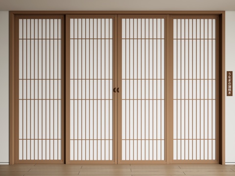 Japanese-style sliding door multi-link sliding door sliding door log sliding door