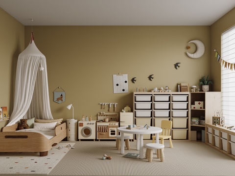 Montessori kids Bedroom Children's Room Children's Toy Room