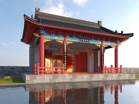 Chinese ancient stage stage