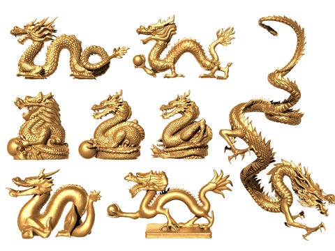 Chinese Dragon Sculpture Xianglong Youlong Dragon Dragon Dragon Wolong Tenglong Chinese Dragon Dragon Dragon