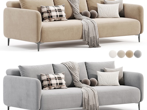 Modern Nordic Double Sofa