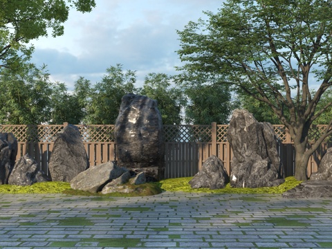 New Chinese Landscape Stone Combination