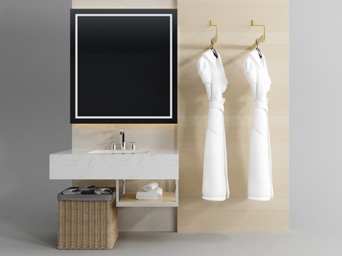 Modern bathrobe sink