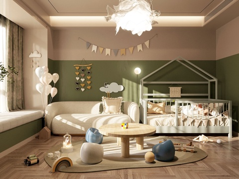 Modern Children's Entertainment Room Children's Entertainment Room kids Bedroom Toy Combination kids Bed