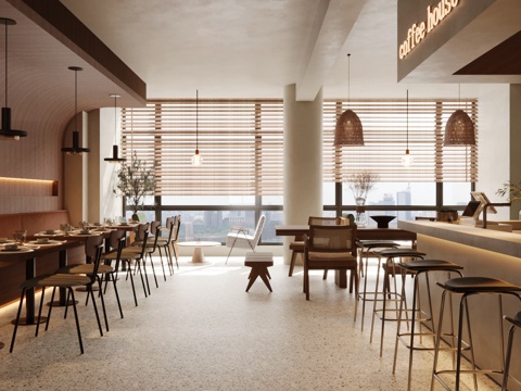 Industrial style coffee shop milk tea shop western DiningRoom tea room coffee table and chair water bar bar stool