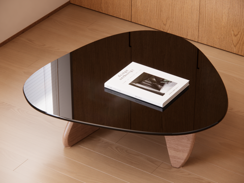 Modern glass coffee table