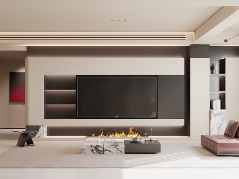 Modern minimalist TV Wall