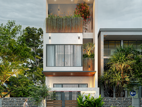 Modern single-family villa homestay self-built