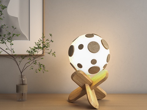 Modern Cream Style Table Lamp Log Small Table Lamp Desktop Ornaments Table Lamp