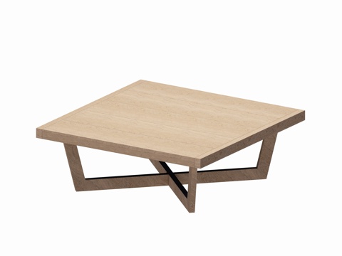 Modern Courtyard Outdoor Teak Log Solid Wood Coffee Table Square Coffee Table