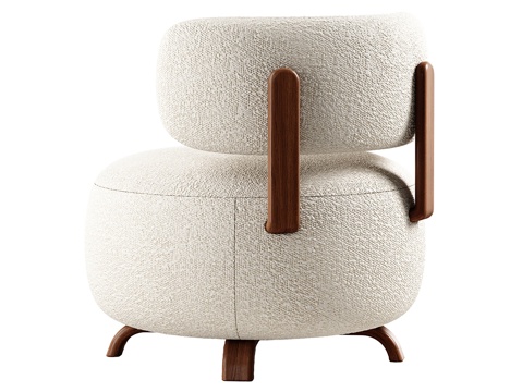 Cream lounge chair