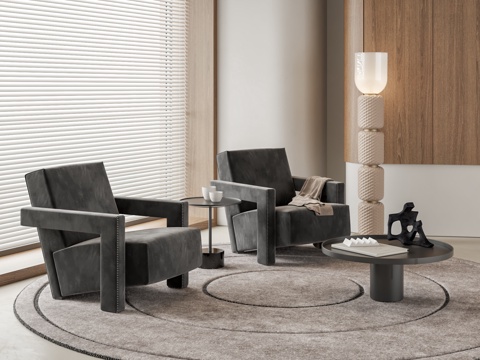 Cassina Utrecht Lounge Chair Coffee Table Combination Utrecht Armrest