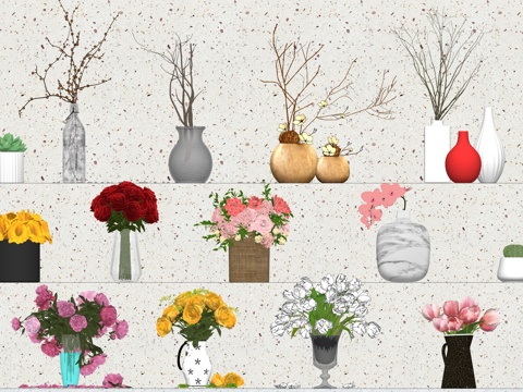 Flowers Roses Ornaments Flower Shop Dried Vase