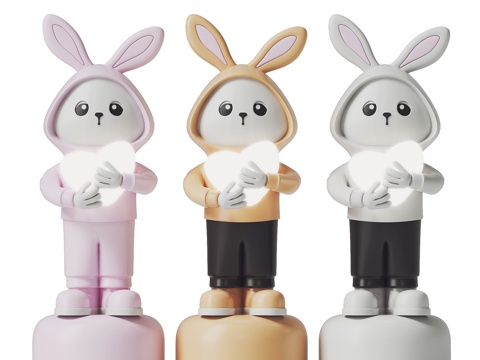 Modern rabbit fashion ornaments