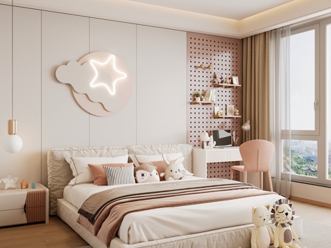 Modern kids Bedroom Boys Room Girls Room kids Bed Children's Wardrobe Children's Desk