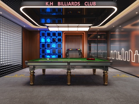 Modern billiard room