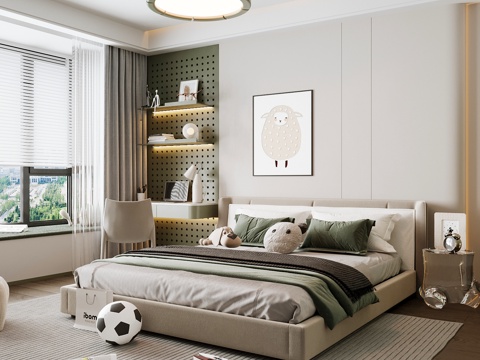 Modern kids Bedroom Boys Room Girls Room kids Bed Children's Wardrobe Children's Desk