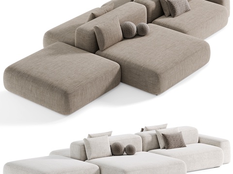 Modern Italian Minimal Square Sofa Combination