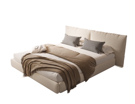 Modern fabric double bed