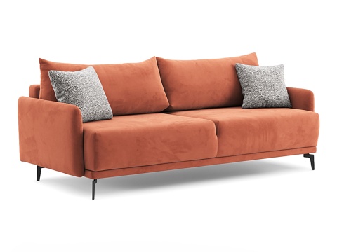 Modern Italian Minimalist Two-Seat Casual Sofa