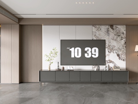 Modern Minimalist Living Room Affordable Luxury Style TV Wall TV Full Wall TV Cabinet TV Cabinet Combination