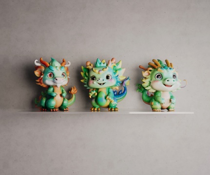 Modern Dragon Handmade Doll Ornaments