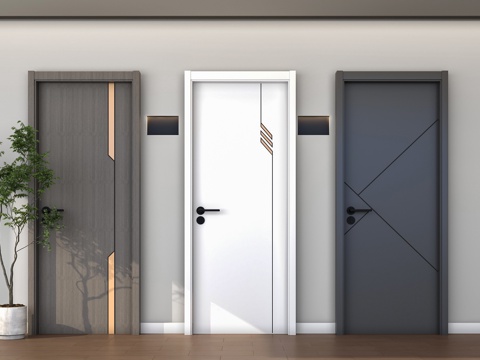 Modern Bedroom Door Modern Single Door Room Door Solid Wooden Door Swing Door