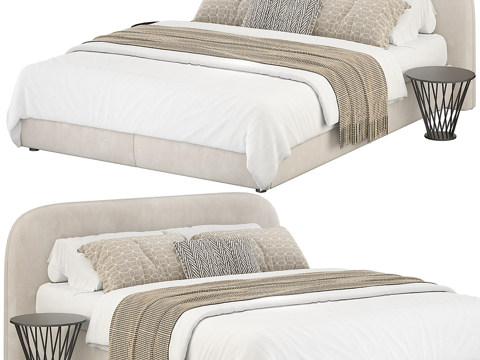 Modern Cream Style Double Bed