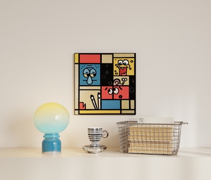 Combination ornaments table lamp hanging picture