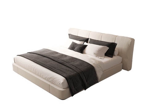 Modern fabric double bed