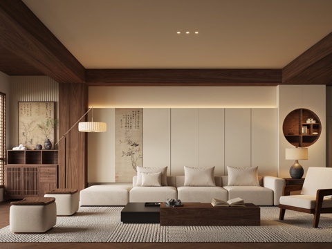 Neo-Chinese Style Song Style Living Room