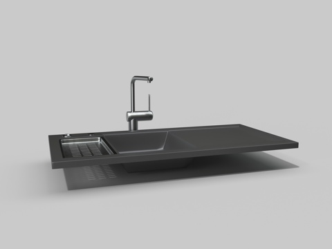 Modern Black Steel Table Basin Vegetable Washing Basin