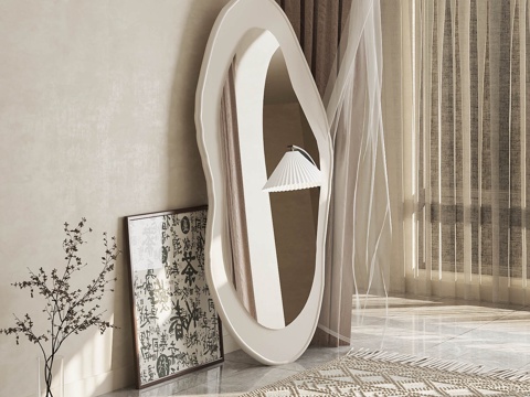 Floor mirror bedroom mirror shaped mirror living room mirror curve mirror decorative mirror