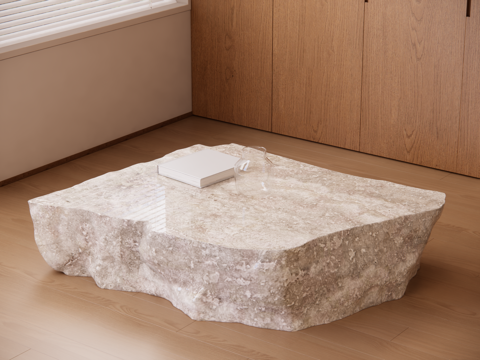 Modern stone coffee table