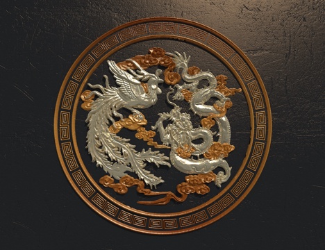 dragon and phoenix relief