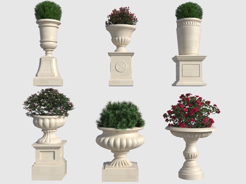 Modern European Style Flower Bowl Flower bed Modern Flower Bowl Potted plant Flower box Green plant Potted plant