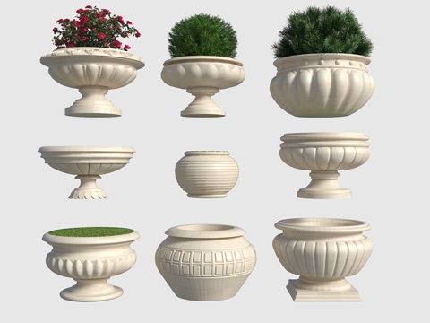 Modern European Style Flower Bowl Flower bed Modern Flower Bowl Potted plant Flower box Green plant Potted plant