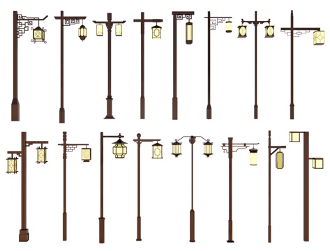 Chinese street lamp hanging lamp antique street lamp landscape lamp Decorative Light garden lamp high pole lamp