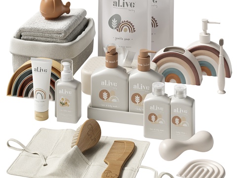 Modern Cream Style Children's Toiletries