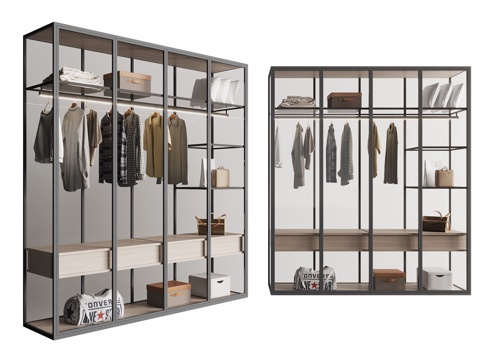 Modern glass wardrobe